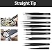 BOENFU Precision Tweezers Set 12 PCS Electronic Tweezers ESD 11, 12, 13, 15, 17 Pointed Tip Tweezers Kit for Electronics,Soldering, Craft, Jewelry, Ingrown, Eyelash