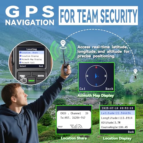 Image of SAMCOM DMR Digital Analog Two Way Radios Walkie Talkies Waterproof IP67 FPCN50A Radio with Customize Channel ID /Name GPS Text Message Call Logs Group Call Emergency Button Programmable 2 Way Radio