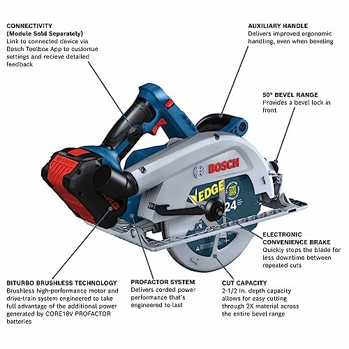 Bosch Gks18V-25Cb14 Profactor™ 18V Connected-Ready 7-1/4 In. Circular Saw Kit With (1) Core18V® 8 Ah High Power Battery #TOP1