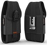 Agoz Carrying Case Compatible with Dexcom G7 Receiver, Mobile CGM System Device Receiver Holster Pouch, Metal Clip, Belt Loops - Dexcom G7 Receiver Case (with Buckle)