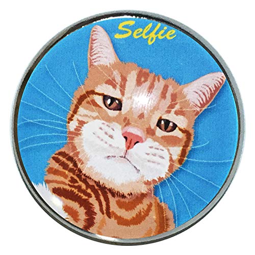 猫ピンバッジ ピンバッジ 猫 セルフィー1 ピンバッチ 猫 ブローチ 猫 ピン