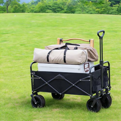 Carrinho de Transporte Dobrável 150kg - Preto, Resistente e Portátil para Serviço Pesado