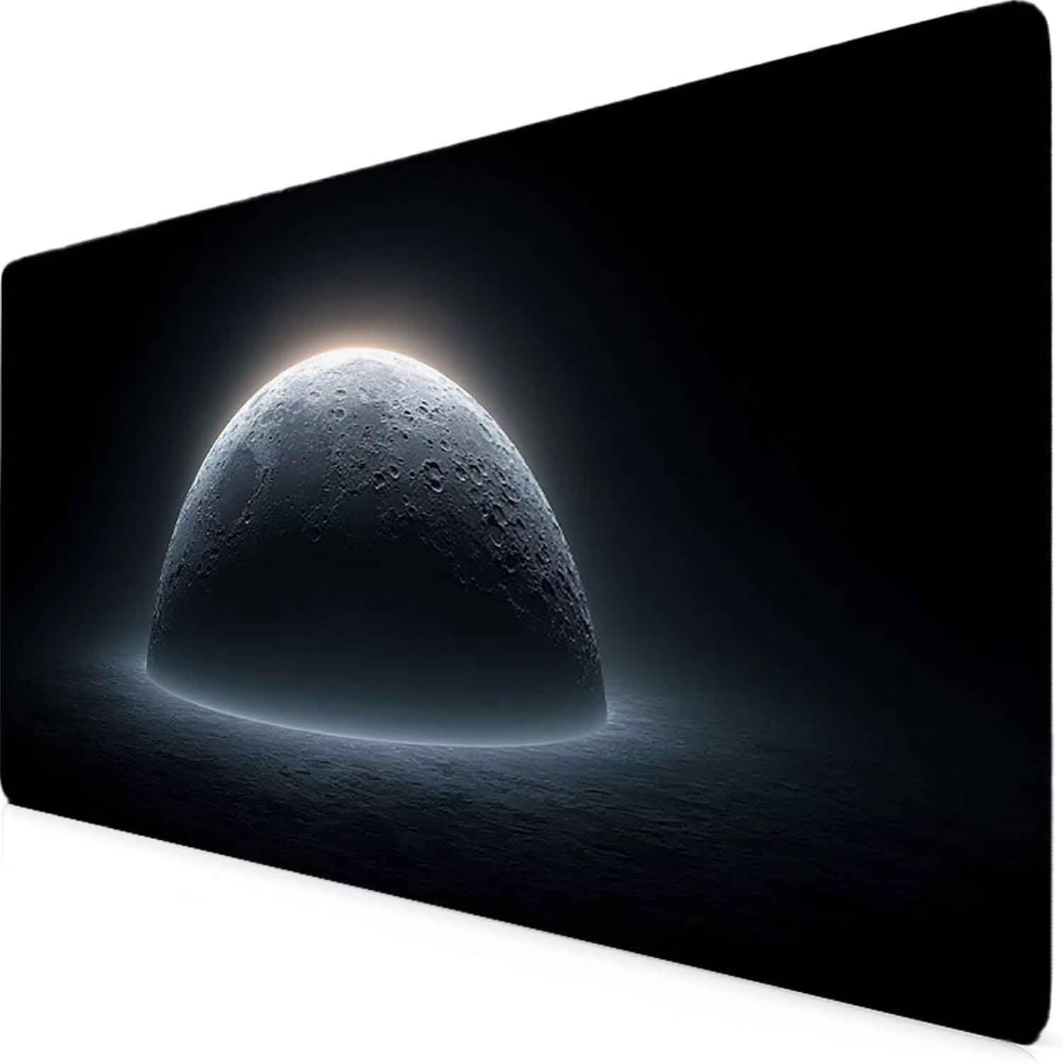Czarna podkładka pod mysz ziemia XXL podkładka pod mysz 1200 x 600 mm podkładka pod mysz z przeszytymi krawędziami i gumową podstawą antypoślizgowa podkładka pod mysz XXL do gier, laptopa, akcesoria