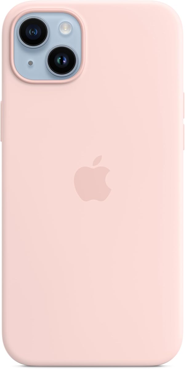 Apple iPhone 14 Plus Silicone Case with MagSafe - Chalk Pink