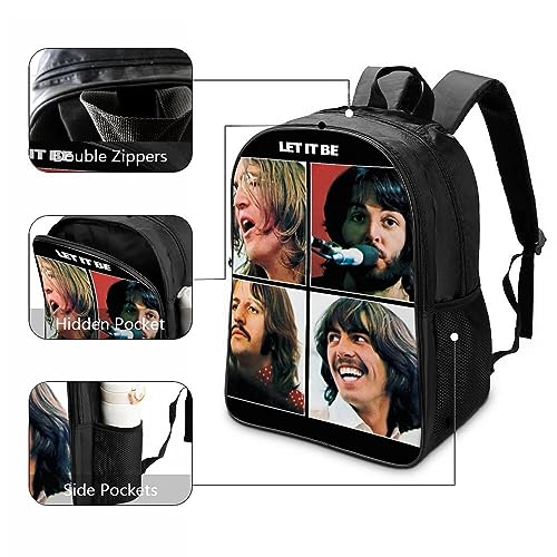 CSTAL The Beatles Sac à Dos Rock Band Cartable Enfant Scolaire,Grande Capacité Cartable École Garçon Fille Sac D’école Primaire Adolescents Sac De Voyage 16inch - Les Beatles, Paul McCartney, John Lennon, RIngo Starr, George Harrison CSTAL The Beatles Sac à Dos Rock Band Cartable Enfant Scolaire,Grande Capacité Cartable École Garçon Fille Sac D'école Primaire Adolescents Sac De Voyage 16inch – Image 4