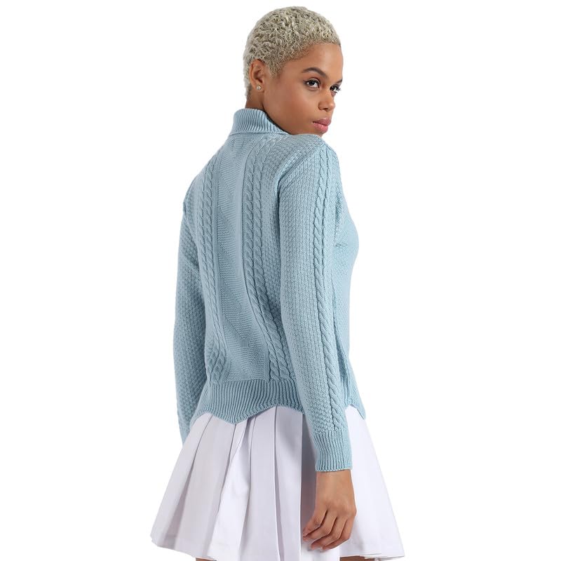 Image of PINACOLADA Women's Solid Ribbed Cropped CardiganFor Casual Wear | V Neck | Long Sleeve | Wool Sweater Crafted with Comfort Fit for Everyday Wear