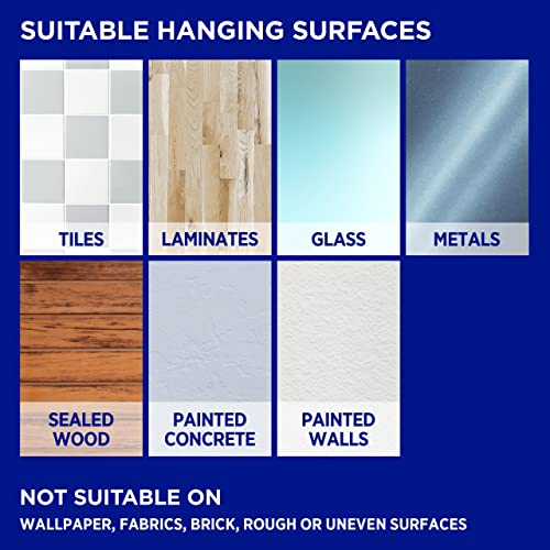 Image of PermaStik Picture Hanging Kit Includes Removable Adhesive Hooks, 8 Large, 1 Hanging Tool, White