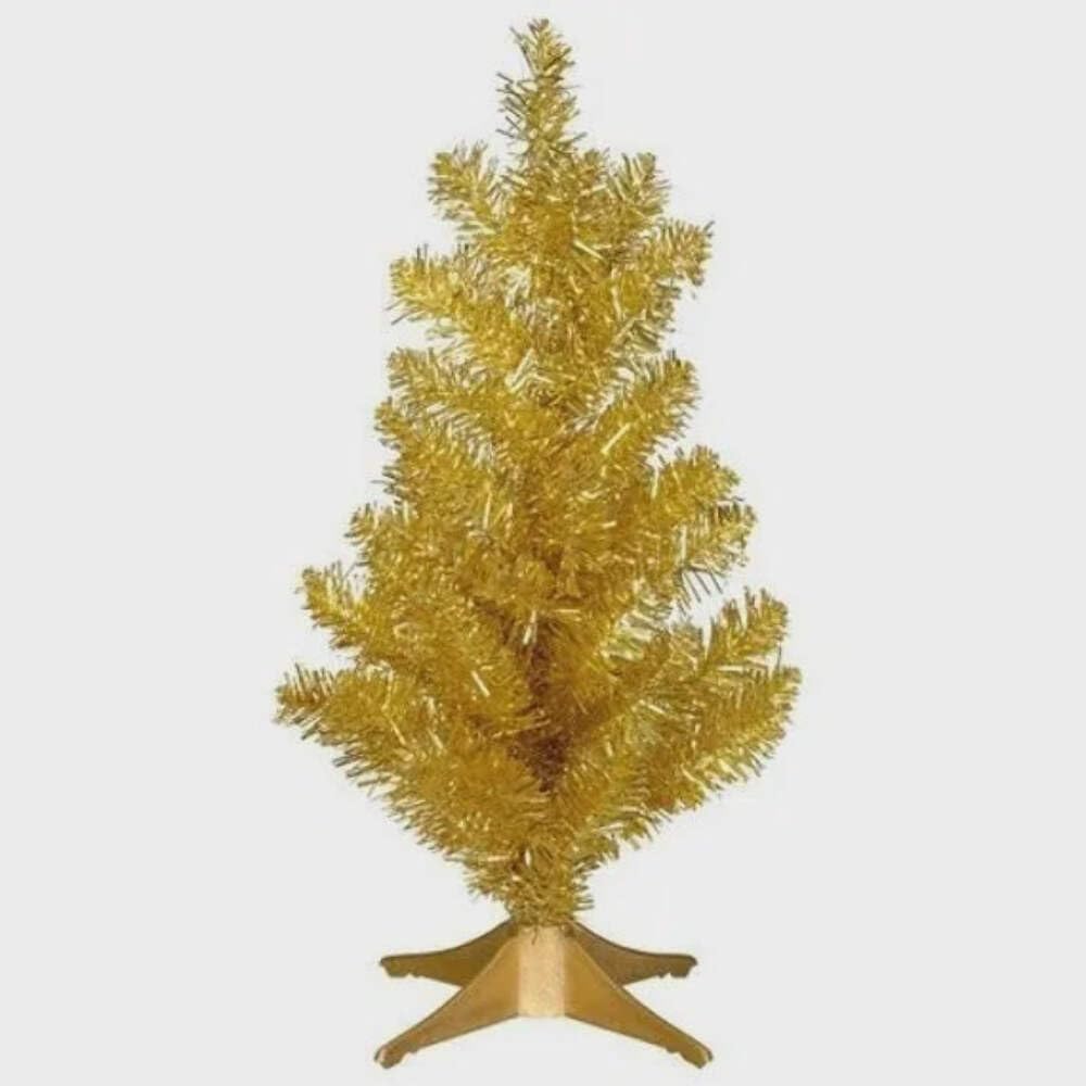 Ashland Saint Patrick's Day Gold Christmas Trees That Don’t Need String Lights to Shine Brightly 24 in.