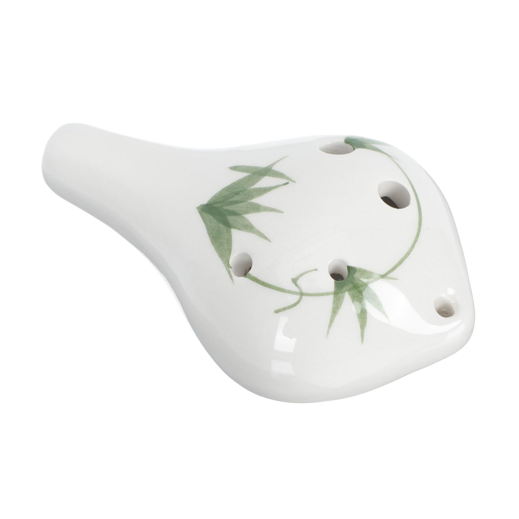 HANABASS Retro Tune Ocarina Musical Instrument for Beginners Durable Ceramic Design with Sound for Classroom Use Leaf