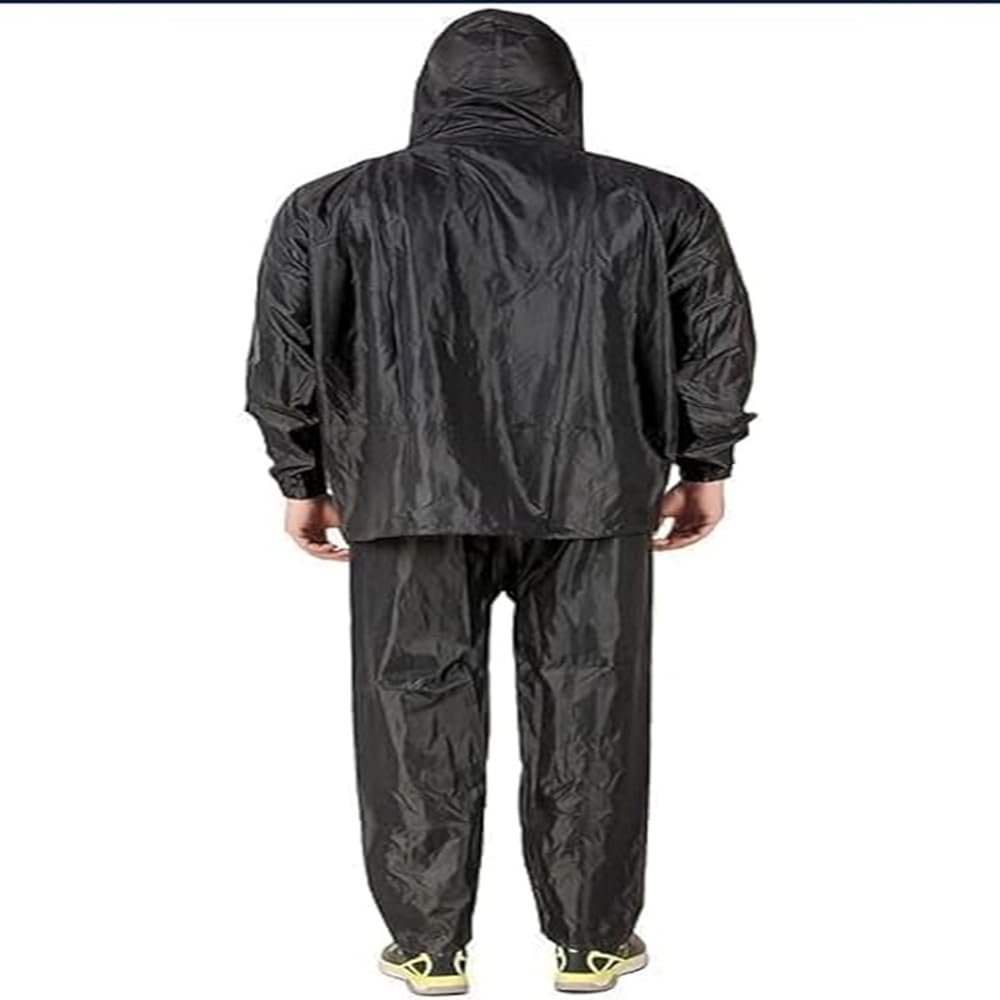 KRABERS Waterproof Raincoat for Men with Pants | Polyester Rain Suit for Bike Riding, Cycling & Outdoor Use | Full Body Rain Jacket with Hood, Mobile Pocket & Storage Carry Bag 2
