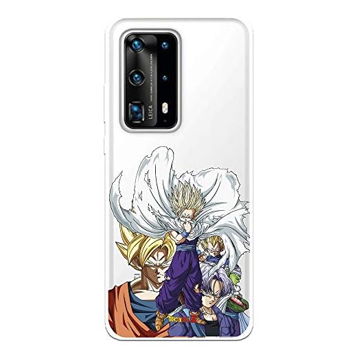 Schutzhülle für Huawei P40 Pro, Handyhüllen offizielles Dragon Ball Krieger Saiyans zum Schutz Ihres Handys, flexibles Silikon, offizielles Lizenzprodukt von Dragon Ball