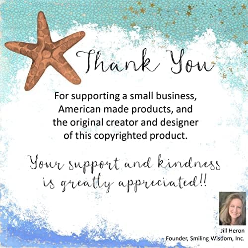 Smiling Wisdom Starfish Story | 10 Bulk Appreciation Gifts | 10 Cards +10 Bags+10 Keychains | Team Staff Volunteers Teachers | Make a Profound Difference | Teal Cards Silver Hollow Starfish