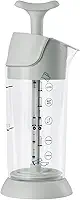 Espumador de Leite Pressca – Cremeira Manual Para Leite Quente e Frio, Livre de BPA, Vai ao Micro-ondas, Alta Resistência, Café Cremoso em Segundos- Cor:Cinza Fendi