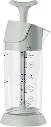 Espumador de Leite Pressca – Cremeira Manual Para Leite Quente e Frio, Livre de BPA, Vai ao Micro-ondas, Alta Resistência, Café Cremoso em Segundos- Cor:Cinza Fendi
