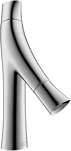 AXOR Starck Organic Avantgarde Premium pulido a mano 2 asas, 1 11 pulgadas de alto grifo de baño en cromo, 12011001, pequeño