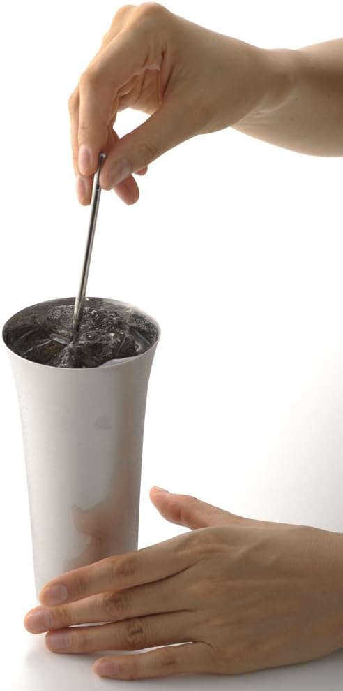 Yoshikawa YJ1306 High Ball Beer Tumbler, Silver, 15.3 fl oz (435 ml), 2 pcs, Shiniya Syndicate