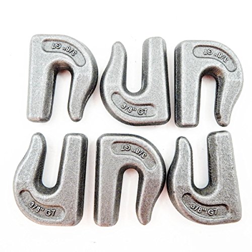Red Hound Auto 6 New 3/8 Inches G7 Weld On Grab Chain Hooks G-70 Bucket Trailer Back Hoe Tie Down #TOP1