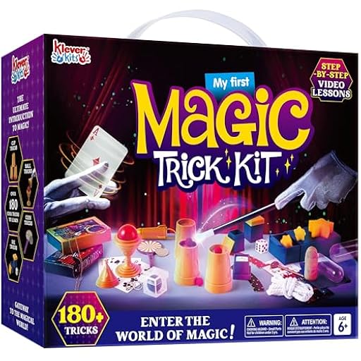 Klever Kits 180+ Juego de Magia - My First Magic Trick Kit- Increíble Juguete de Mago con lecciones de Video Paso a Paso, para niños Mayores de 6 años y Tarjetas de ilusión fáciles | Ya disponible en tu tienda friki favorita! En mundofriki.es!