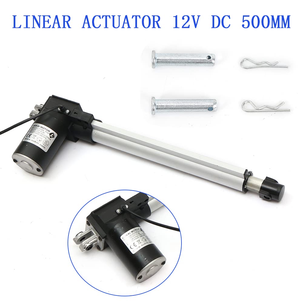 12v DC Elektrische Zylinder Linear, 500 mm Linearantrieb Motor, Linear Actuator Motor für Elektrisches Pflegebett, Operationsbett, Traktionsbett, Massagestuhl