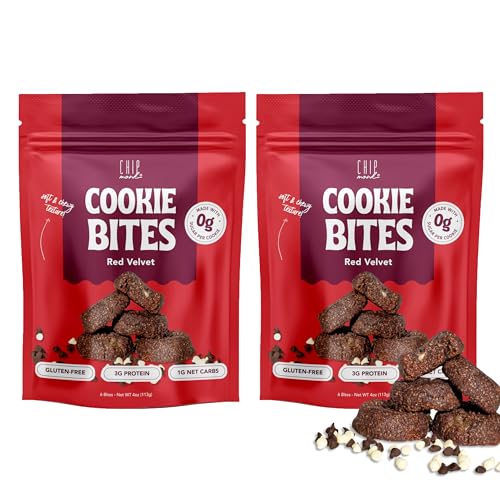 ChipMonk Keto Cookies Bites - Red Velvet Brownie (2 Pack,