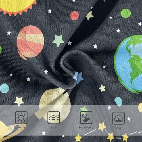 Wusikd Stars Comets Girls' Underwear Cotton Planets Girls Briefs Soft Toddler Underwear 5T3