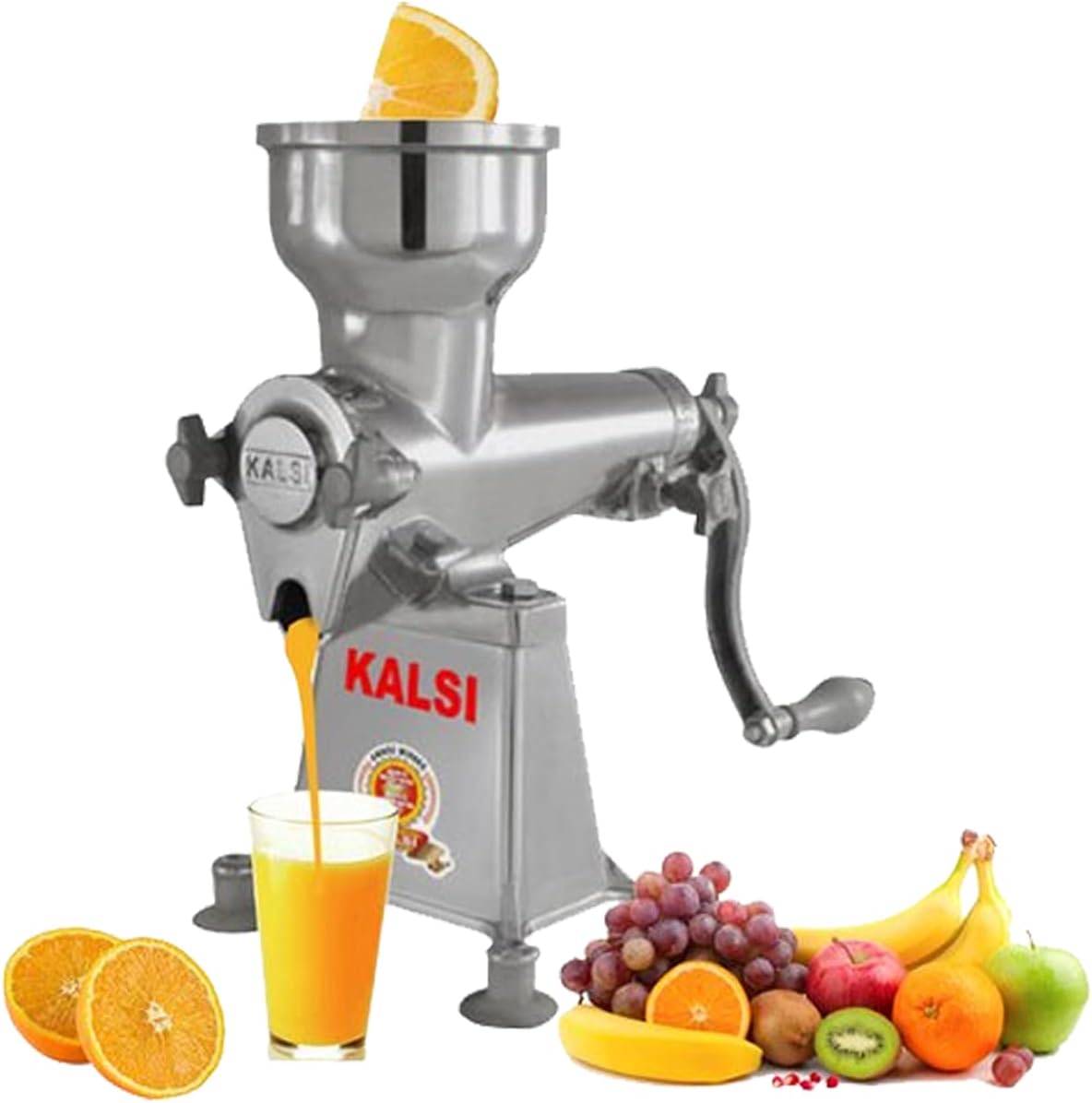 Kalsi Hand Operated Juicer Machine, Silver (No. - 9)