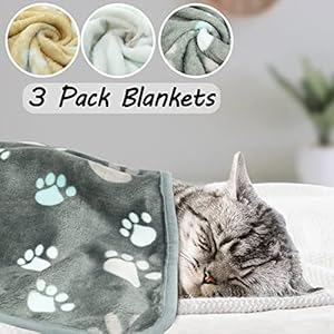   1-Pack-3-Blanket-for-DogsCute-Paw-PatternSoft-Fleece-Dog-BlanketPet-Mat-Throw-Cover-for-Kennel-Crate-BedPet-Blanket-for-Dogs-Cats41x31-inch