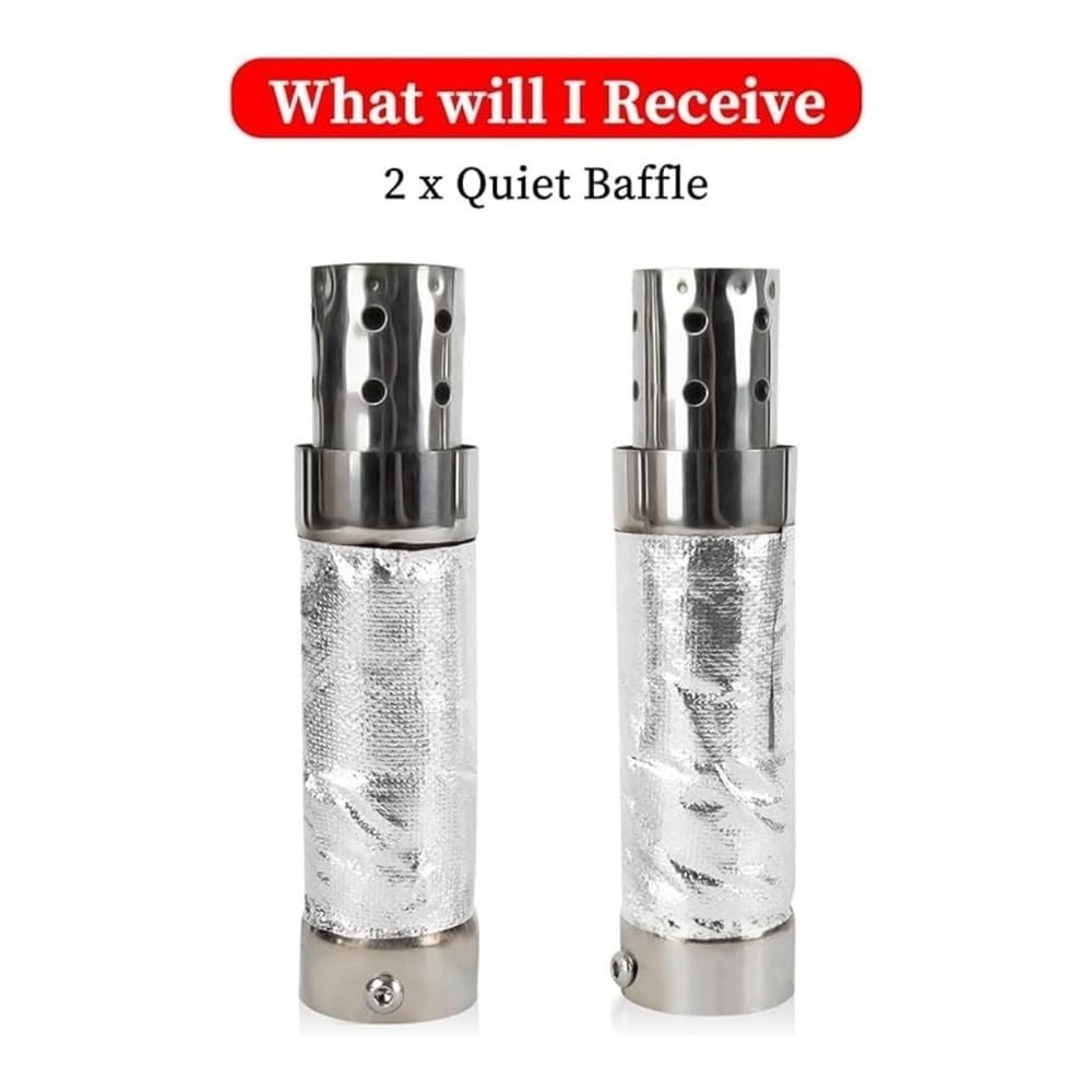 Tubo Scarico Moto Silenziatore Di Scarico Moto Silenziatore Tubo Di Collegamento Centrale Scarico Silenzioso Baffle Noise 2 Pollici Per Scatti Sfalsati E Laterali