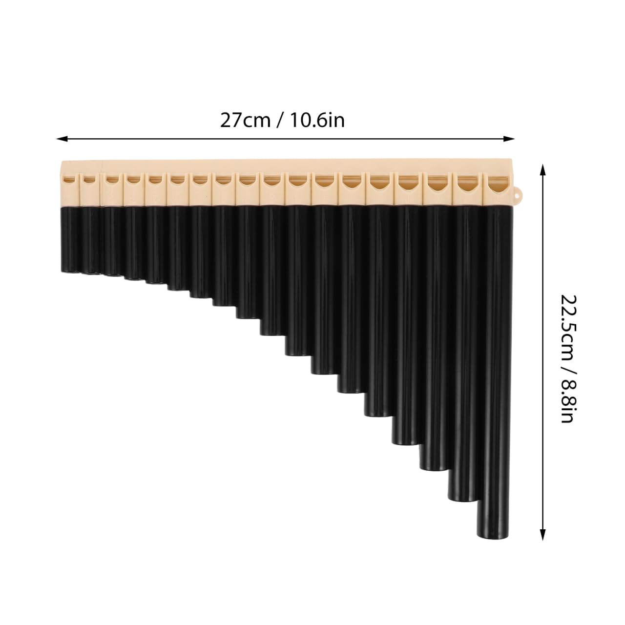 Toyvian Flûte de Pan 16 Tubes en Bois Naturel, Instrument Traditionnel Chinois pour Débutants et Étudiants, Flûte de Pan Portable pour Apprentissage et Enseignement Musical en Milieu