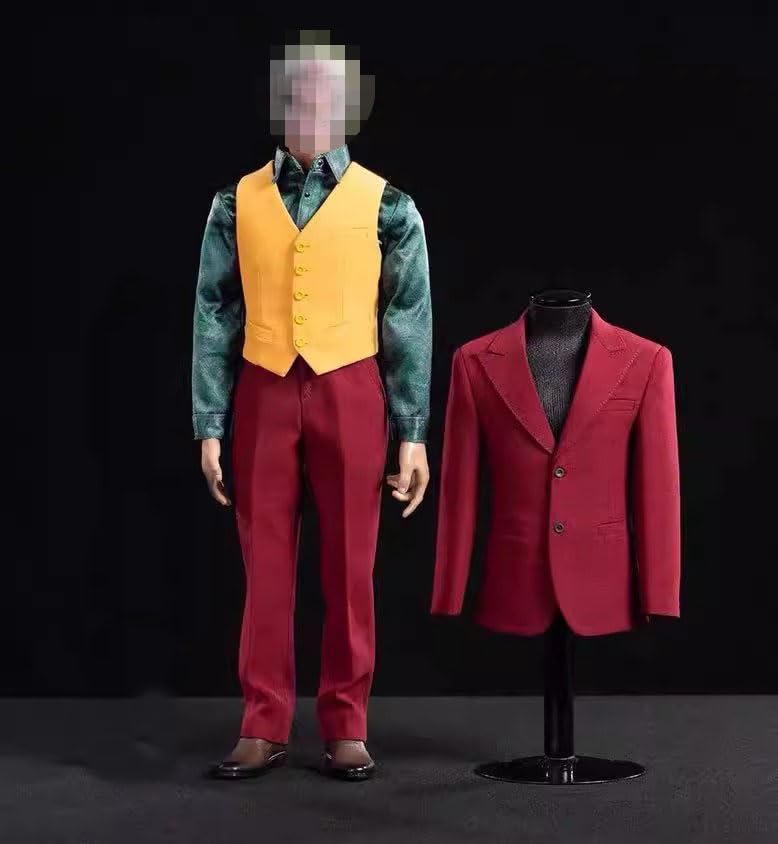 1/6 Ratio of Men's Clothing，1/6 Scale Male Figure Sport Suit，1/6 Scale Male Clothes ，Set in red