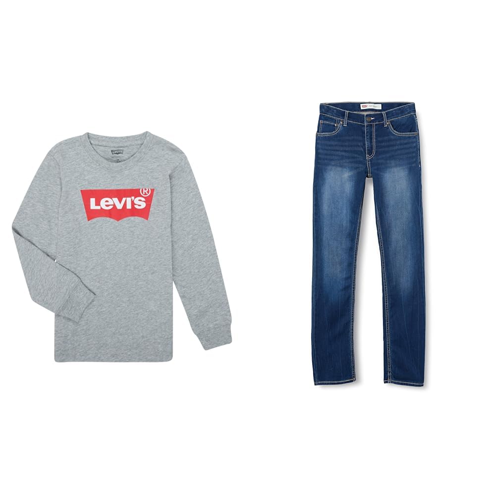 Camiseta Batwing manga larga y pantalón vaquero 510 Levi's Kids conjunto niño 4