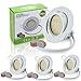 Produktbild HiBay 4er Set Einbaustrahler Ultra Flach 3,5W LED Spot 230V Rund Einbauleuchten Neutralweiß Einbauspots Weiß 40°Schwenkbar Deckenspots