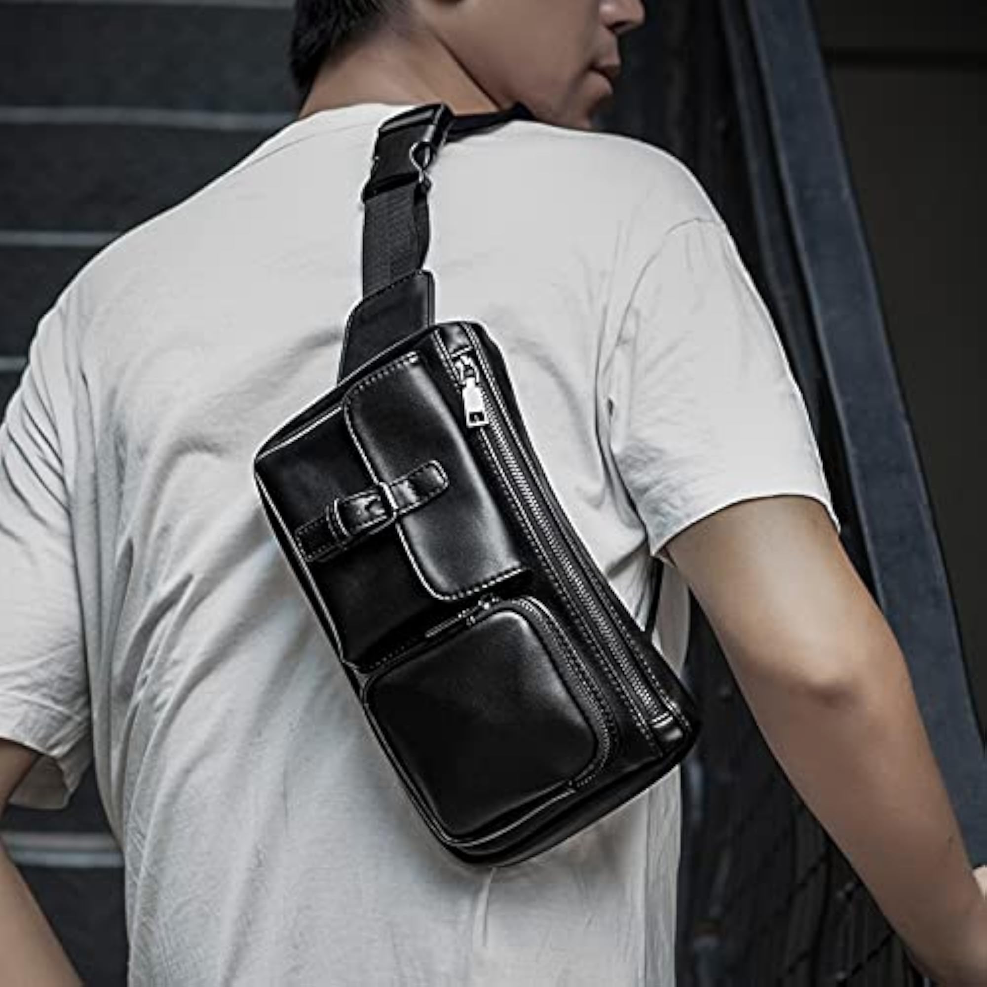 Fashion Leather Waist Pack for Men