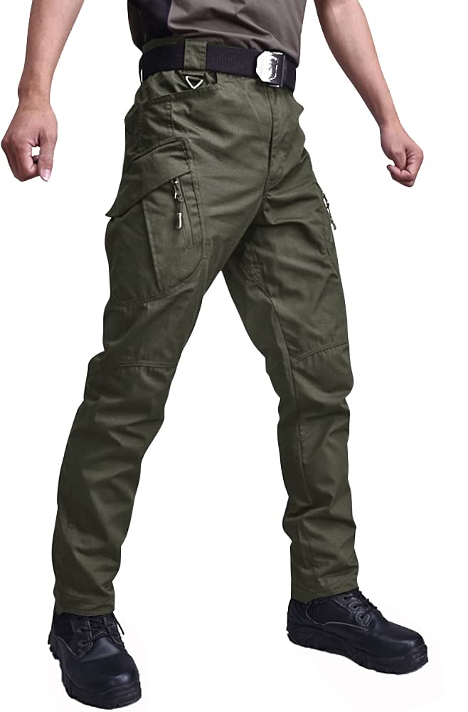 KEFITEVDCargo Pants Men Outdoor Tactical Military Pants Lightweight Ripstop Hiking Pants with Multi-Pockets