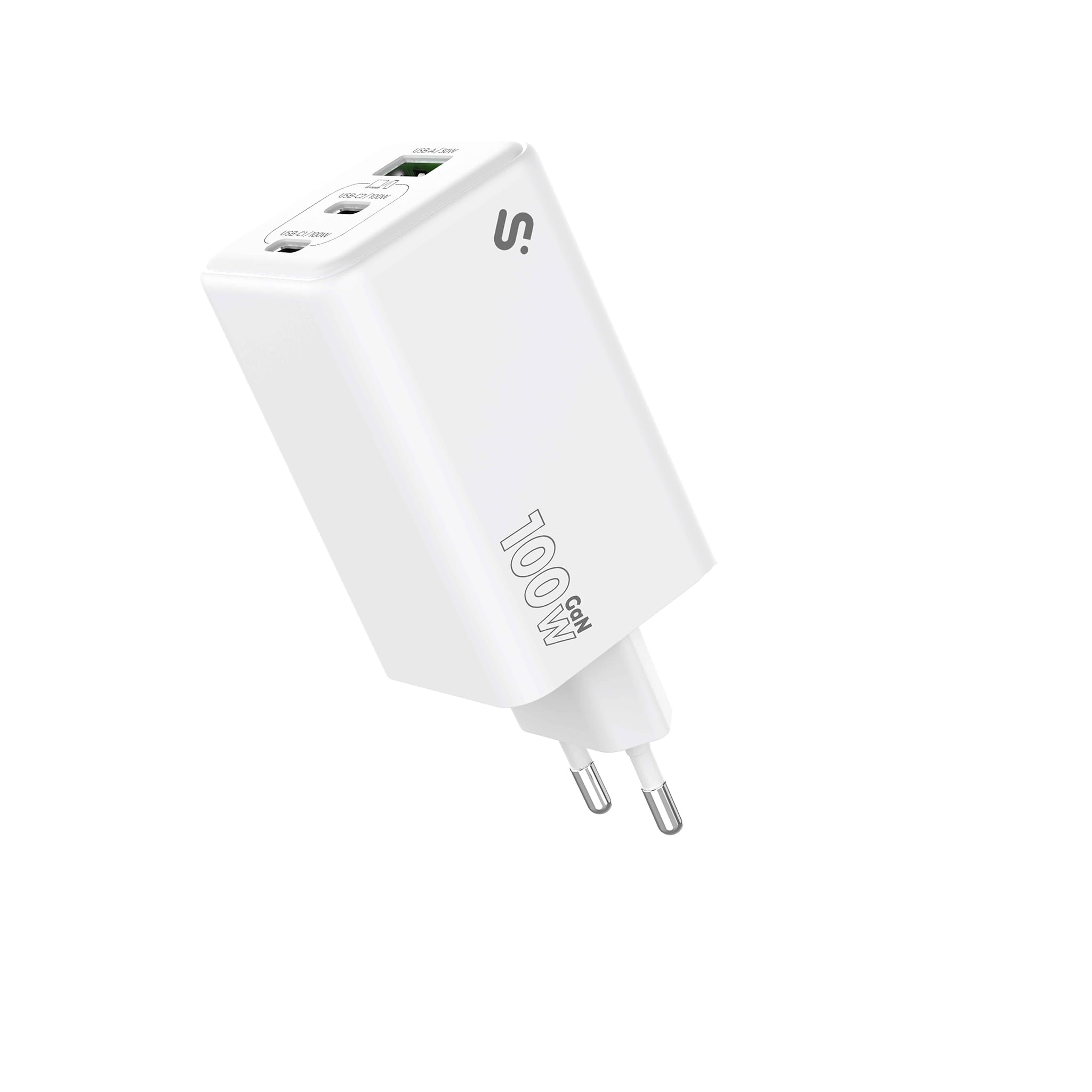 Cargador de Pared GaN Subblim 100W Charger USB C+C+A/ 2xUSB Tipo-C/ 1xUSB/ 100W
