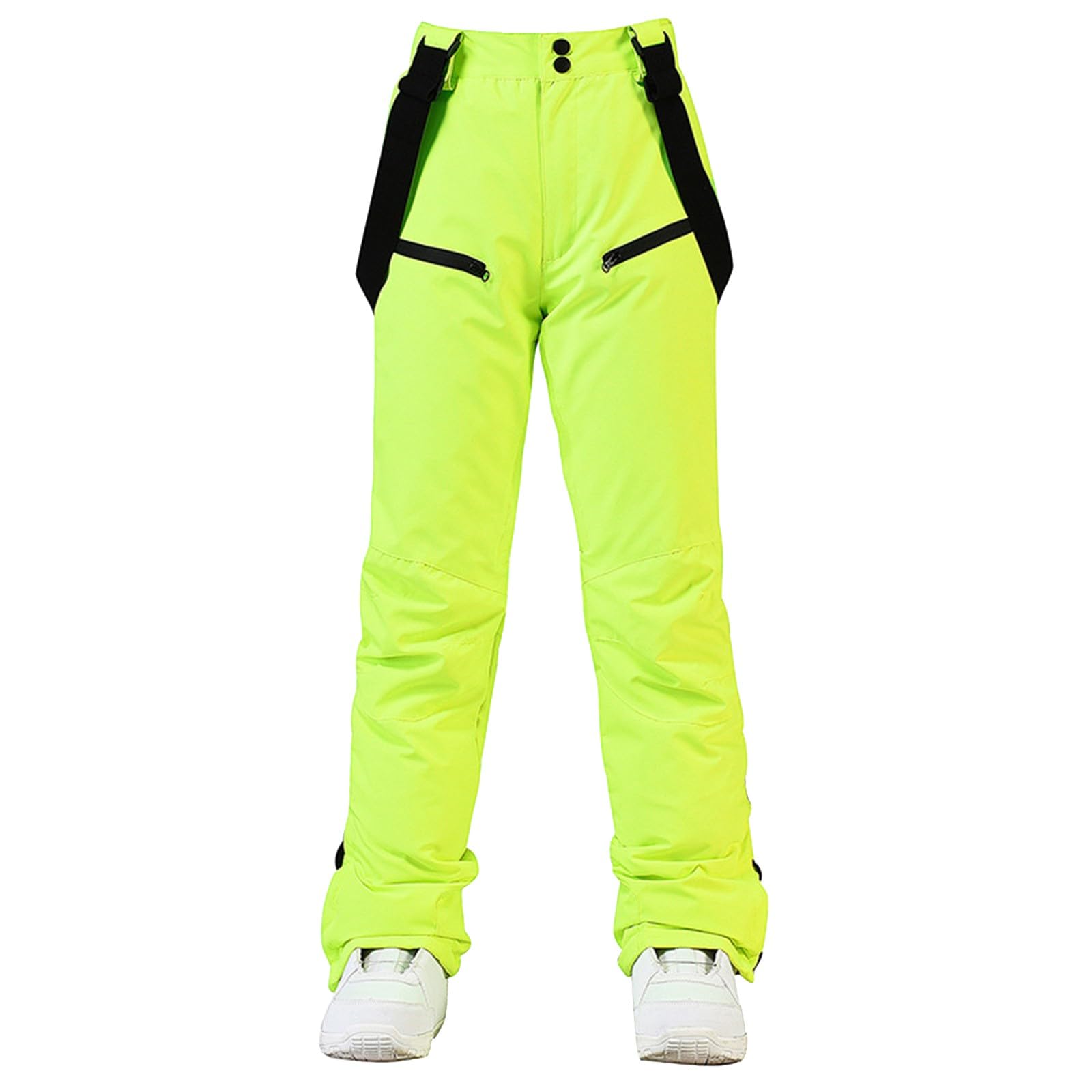 Générique Legging De Grossesse isolée pour Femme, Pantalon à Bretelles Couleur Unie Abdominale (Green, M)