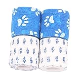 🐶【Hochleistung Fixierbinde】Kann mehr als 200% überschreiten und die Leistung des Verbandes verbessern, klebt nicht am Fell, ist atmungsaktiv und dehnbar.