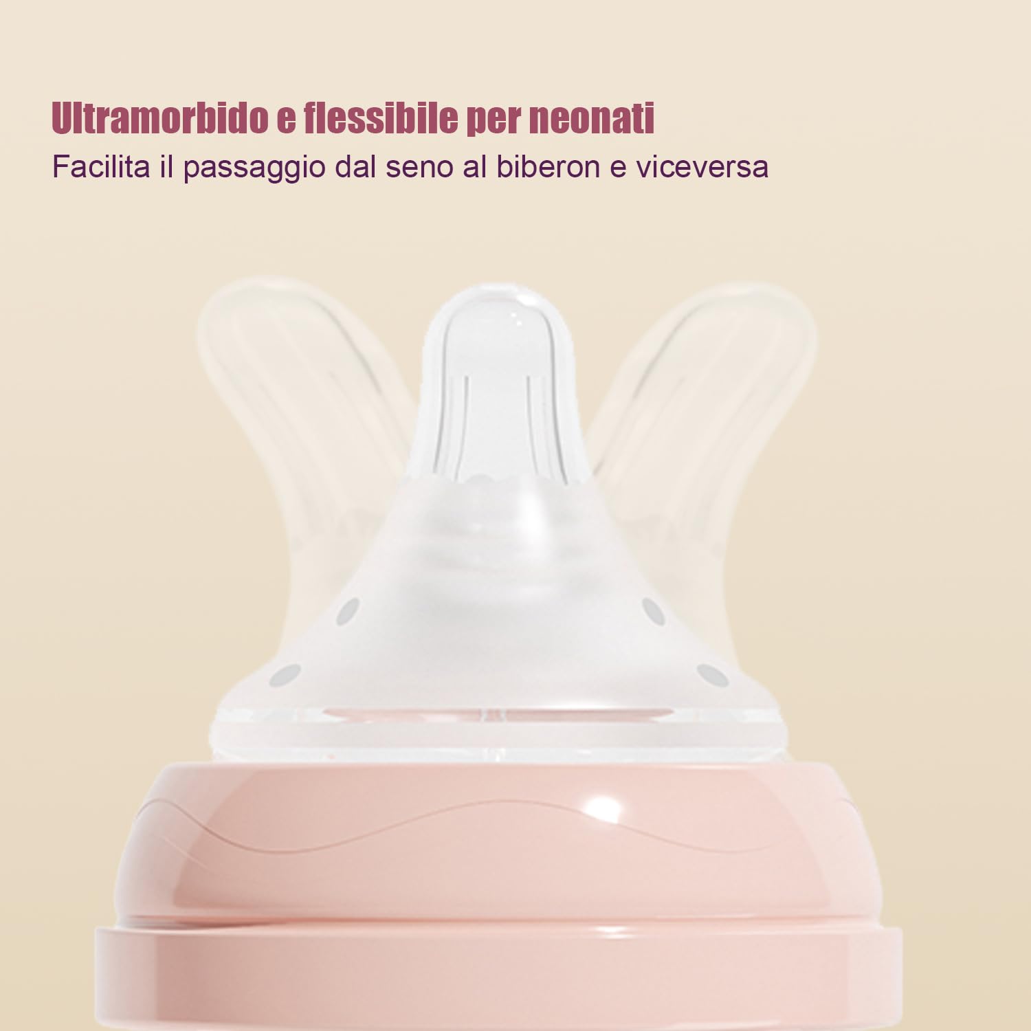 Biberon in Vetro, Anti-coliche, 80 ml per neonati da 0+ Mesi, Flusso Extra Lento (SS) con Tettarella simil-seno, Adatto per Allattamento Misto, Confezione da 2 - Bianco