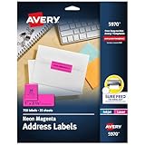 Avery Neon Laser Labels, Rectangle, 1