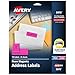 Avery Neon Laser Labels, Rectangle, 1" x 2-5/8, Fluorescent Magenta, 750/Pack (5970)