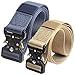Tactical Belt Men, Military Rigger Work Tool Belts with Quick Release Metal Buckle, 2-Pack