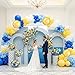 Lemon Balloon Arch Kit Royal Blue Yellow White Balloon Garland Kit for Bridal Showers Baby Showers Birthday Parties Photo Backdrop Decor