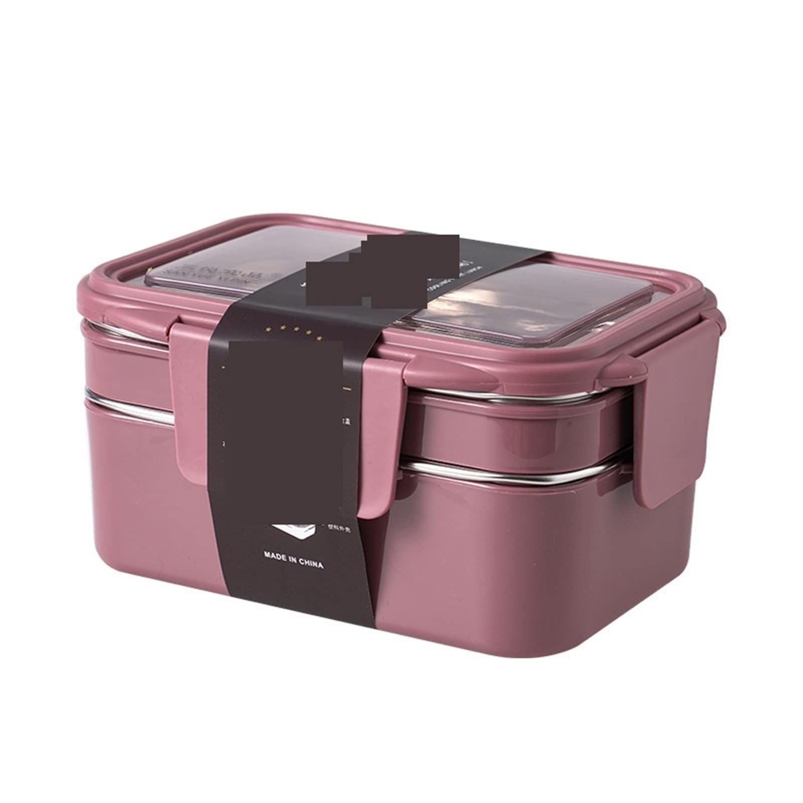Cajas Bento fiambrera térmica caja Bento de mantenimiento fresco for adolescentes trabajador de oficina almuerzo empaquetado portátil for comida de trabajo ，Fiambreras(2 Layer Red)