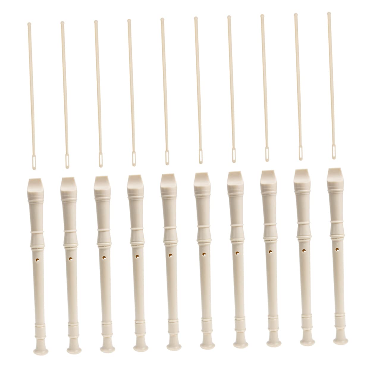 Clarinete Infantil de 8 Agujeros de Resina Beige 1 Set | Decoracion Colegio, Instrumento Musical para Principiantes, Clarinete de Estudiante