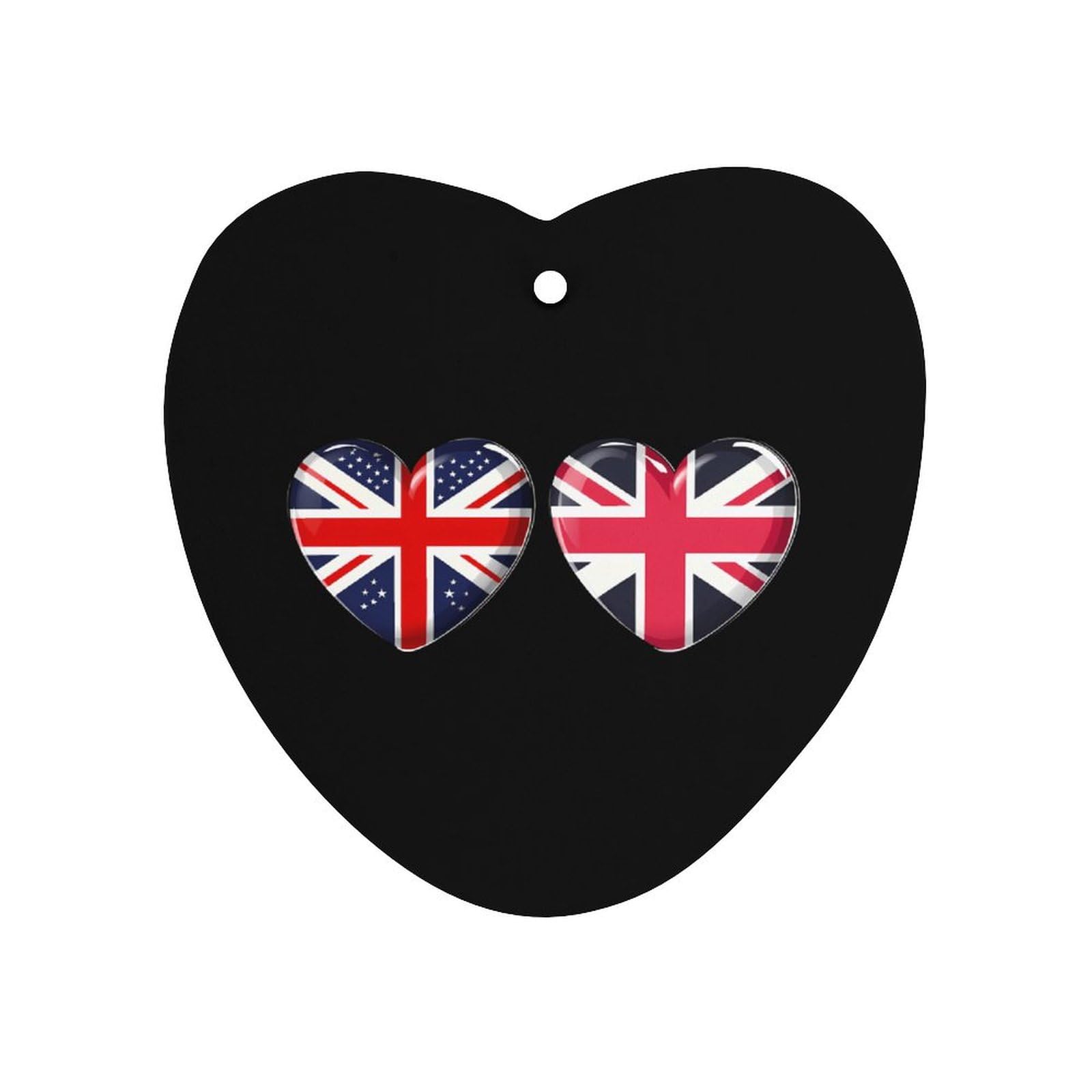 UK Great Britain Heart Flag Car Air Freshener Hanging Aromatherapy Tablets for Car Accessories Love form