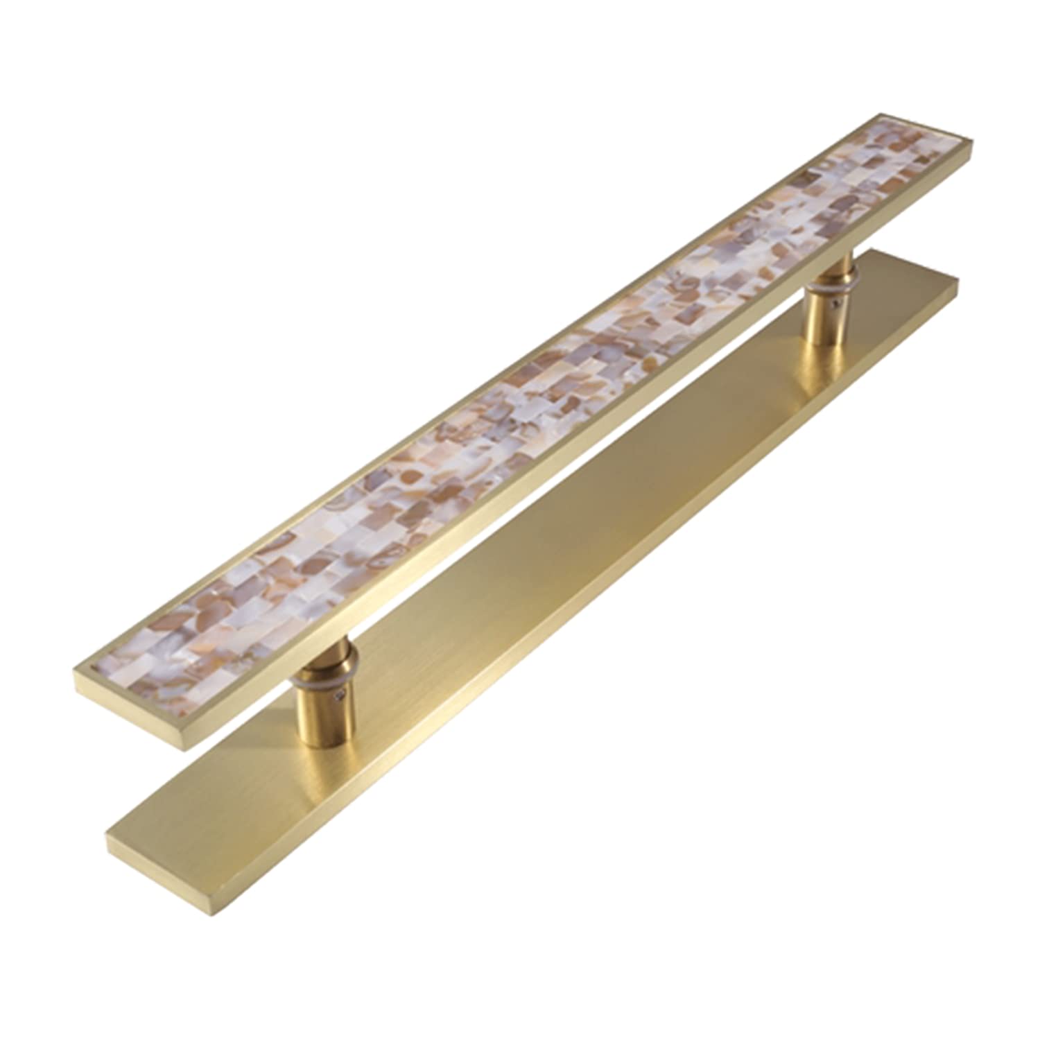 Poignée de porte dorée en aluminium de 31,5 pouces pour grand portail coulissant chic