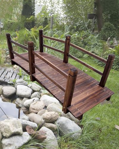 Puente de jardín para estanque al aire libre, puente decorativo para camino, pequeño puente de jardín, decoración ideal para estanque de patio trasero