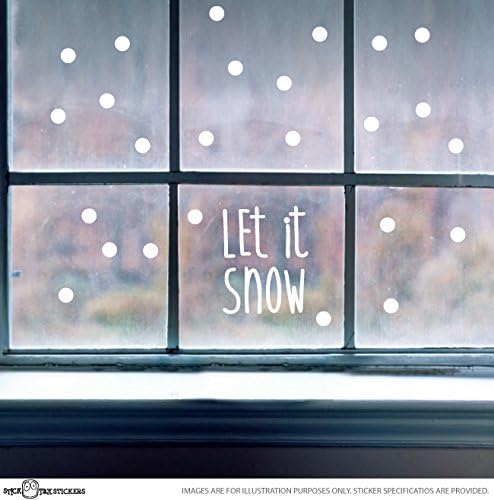 StickTak Stickers -LET IT SNOW Christmas Season Wall, Door or Window Vinyl Decal - 1 set - ST1138 - AUSTRALIAN MADE - GENUINE HANDMADE PRODUCT IS SOLD ONLY BY STORE