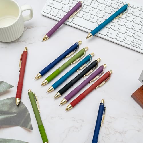 Image of Linbsunne Ballpoint Pens Black Medium Point 1mm Pen with Super Soft Grip Ball Point Pen for Men Women Retractable Pens (Vintage-18 pcs)