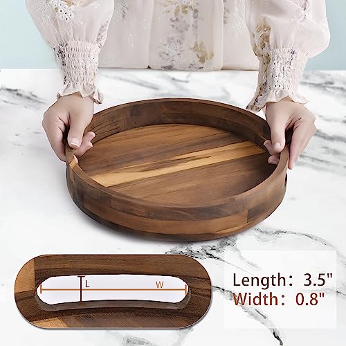 12'' Wood Lazy Susan Organizer,Rotating Wood Lazy Susan Turntable For Refrigerator, Pantry, Countertop Storage And Taco Bar. #TOP1